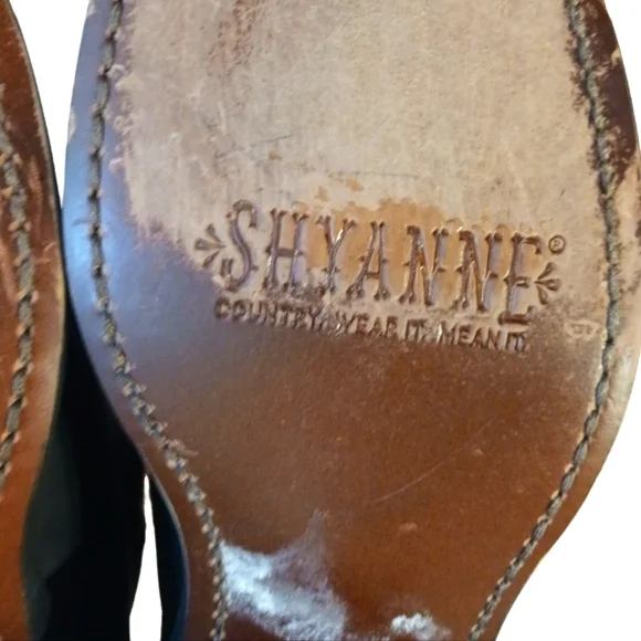 Shayanne Women’s Black Cowboy Boots Slouchy Black Cowgirl Boots Size 9 - Picture 9 of 14